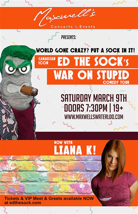 Ed the Sock, Sat Mar 9 – Maxwell's Concerts and Events