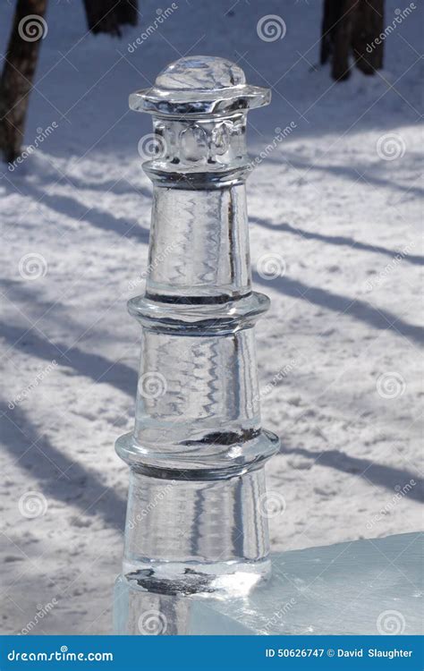 Ice Pillar with Light and Shadow Editorial Photography - Image of ...