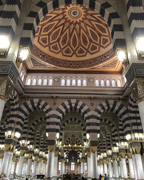 A wonderful view inside Masjid al Nabawi , Prophet Mosque . Location ...