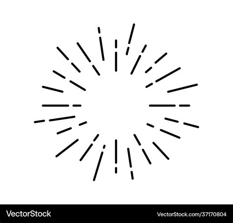 Sun rays are black the silhouette Royalty Free Vector Image