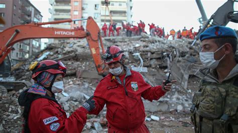 Rescuers Search Rubble for Earthquake Survivors in Turkey’s Izmir ...