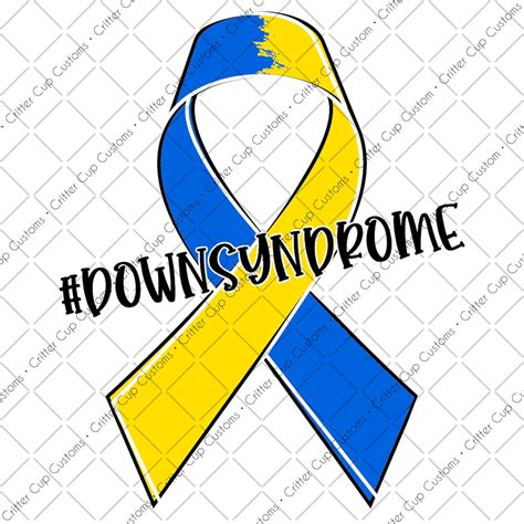 Down Syndrome Awareness Ribbon Design Printable Digital Download PNG ...