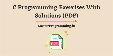 C Programming Exercises With Solutions (PDF)