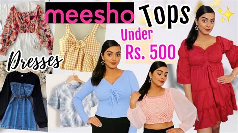 MEESHO TOPS & DRESSES HAUL Under Rs. 500 | Cute & Trendy # ...