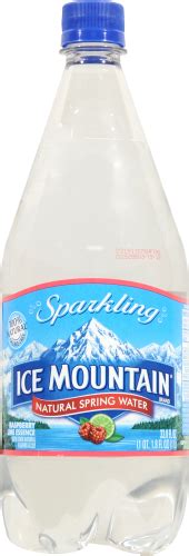 Ice Mountain Sparkling Natural Spring Water Raspberry Lime, 1 Liter ...