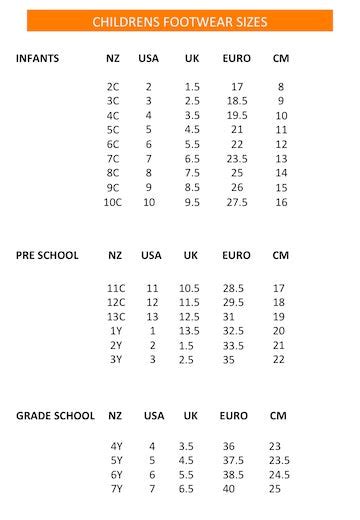 Nike School Shoes: Nike Grade School Shoes Size Chart