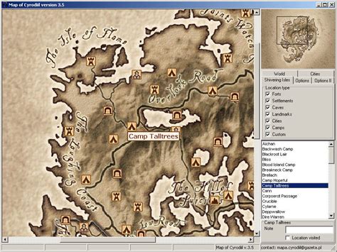 Interactive Map of Cyrodiil and Shivering Isles 3.52 - | GameWatcher