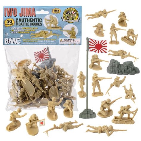 BMC WW2 Japanese Plastic Army Men 30 Japanese Imperial Soldier Figures ...