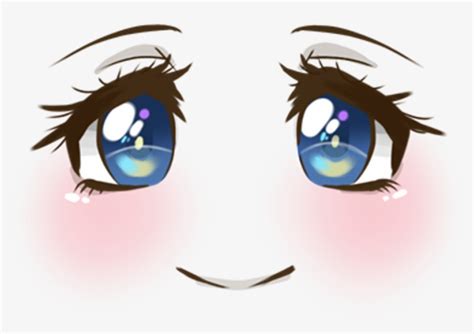 Cute Face Smile Blush Blueeyes Anime Animegirl Manga - Anime Eyes ...