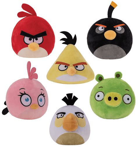 Angry Birds Plush Toys Assortment. Set of 6 Toys. 6 inch each - Walmart.com