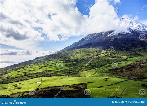 Mount Pico Volcano Southern Slope Stock Photo - Image of scenic, blue ...