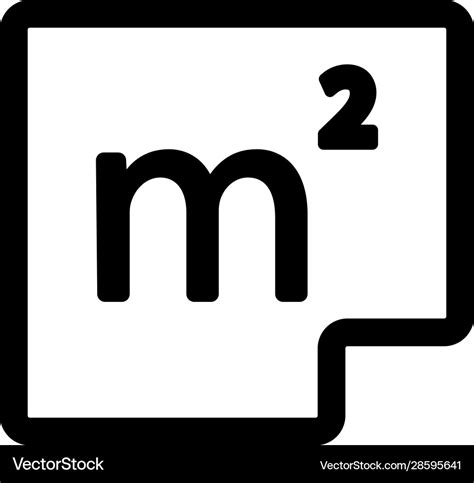 Square meter icon isolated contour symbol Vector Image