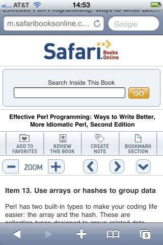 Read Effective Perl Programming on the Safari Books Online mobile site ...