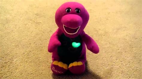 Barney With Light Up Hearts on Tummy Sings I Love You and You Are ...