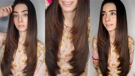 Long layers haircut at home | Step by step long layered haircut ...