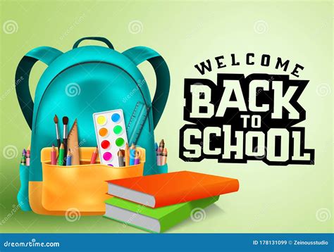 Welcome Back To School Vector Banner Design. Welcome Back To School ...