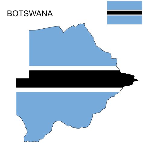 Botswana Flag Map | Botswana flag, Botswana, Flag