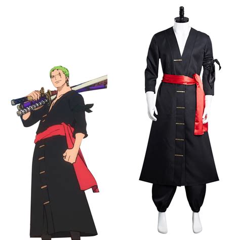 One Piece Wano Country Roronoa Zoro Cosplay Costume Kimono Outfits ...