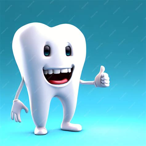 Premium AI Image | Photo a 3D tooth character emoji