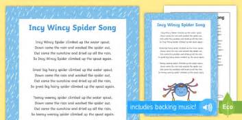 Incy Wincy Spider Song | Nursery Rhymes | EYFS | KS1