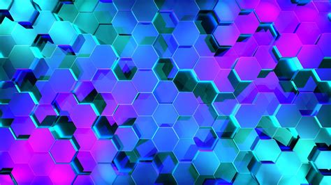 Hexagon Blue Purple UHD 4K Wallpaper | Pixelz