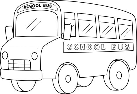 School Bus Coloring Page Vector Art, Icons, and Graphics for Free Download