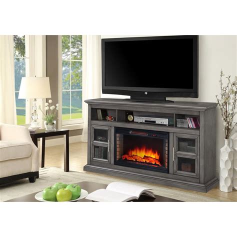 Muskoka Glendale 58 in. Freestanding Electric Fireplace TV Stand Dark ...