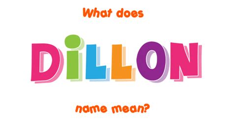 Dillon name - Meaning of Dillon