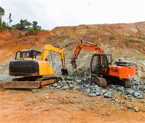 Open Mining and Earth Moving Equipment Stock Image - Image of bucket ...