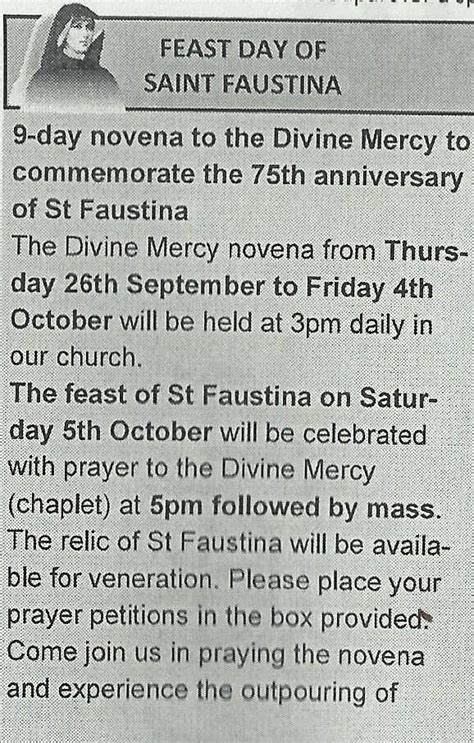 Faithful Resources for all Christian: St. Faustina Feast day & Novena ...