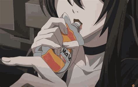 Anime Girl GIF - Anime Girl Drink - Discover & Share GIFs