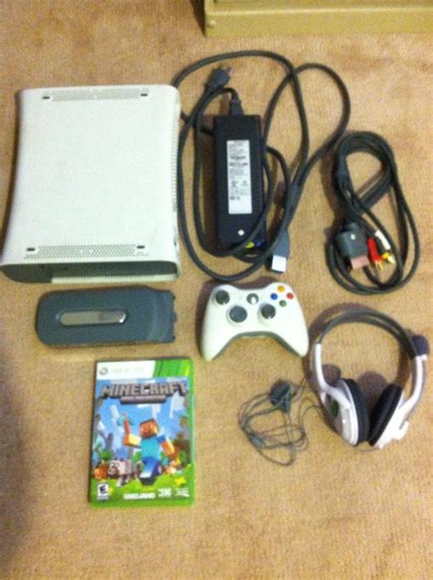 Xbox 360 Console, Minecraft, Controller, Gaming Headphones Bundle ...