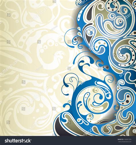 Abstract Blue Curve Background Stock Vector (Royalty Free) 156991376 ...