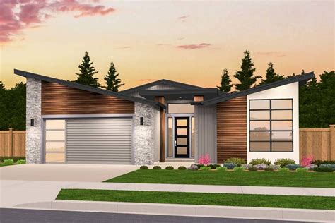 Plan 85234MS: Exclusive One Story Modern House Plan with Open Layout in ...