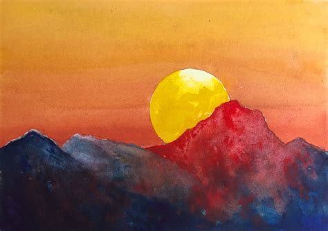 √ Easy Watercolor Paintings Of Sunsets