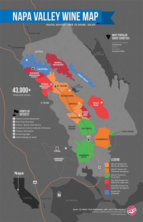 A Simple Guide to Napa Wine (Map) | Wine Folly