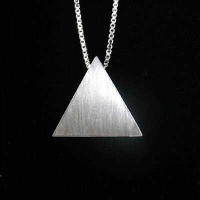 Sterling Silver Pyramid Pendant Necklace 18 inch Sterling Silver Box ...