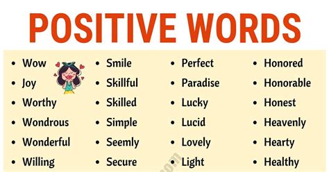 What are Positive Words? Top 1000 Positive Words to Inspire Your Day ...