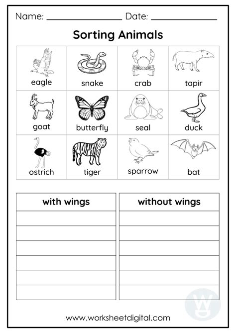 Science - Worksheet Digital