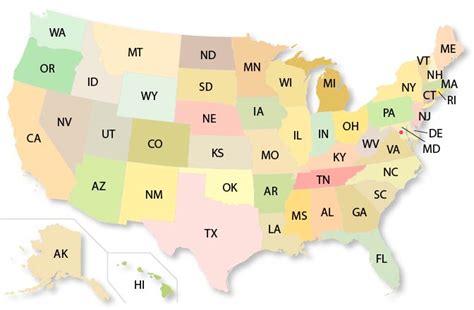 Map Of Usa With Name Of States - Lynda Ronalda