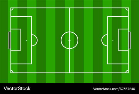 Soccer field in green grass stadium background Vector Image