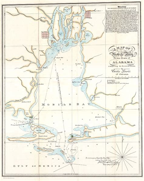 A Map of Mobile Bay in the State of Alabama comprising the Rivers ...