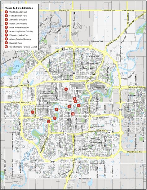 Map of Edmonton, Alberta - GIS Geography