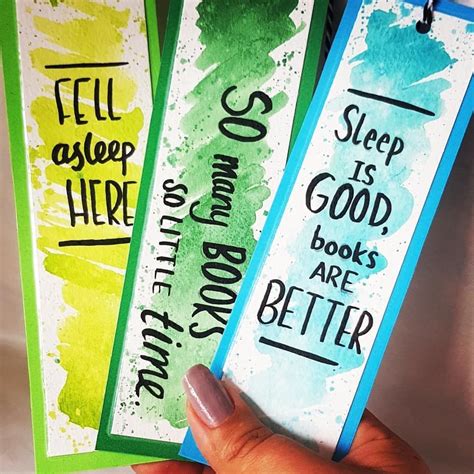 These watercolour bookmarks are fab! Love the colours, the quotes are ...