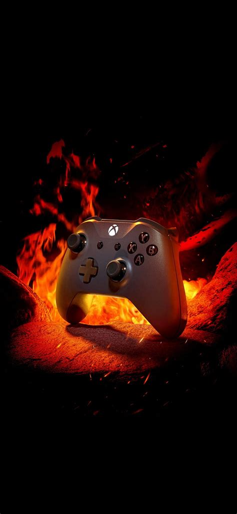 Xbox, amoled, black, console, controller, dark, fire, game, games ...