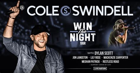 Cole Swindell Announces His 2024 Headlining Win The Night Tour Kicks ...