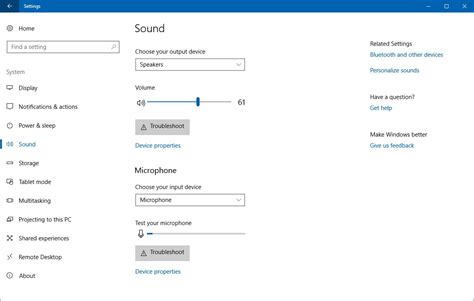 How to adjust sound and microphone levels using Settings on Windows 10 ...