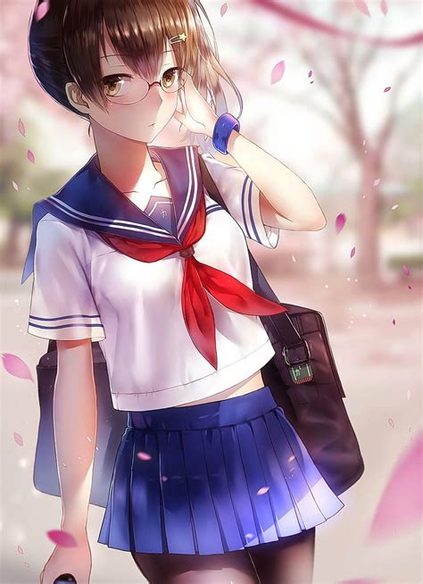 2266x1488px | free download | HD wallpaper: anime, girl, glasses ...