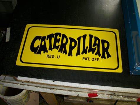 Caterpillar old logo metal sign 10x20 inch | Etsy