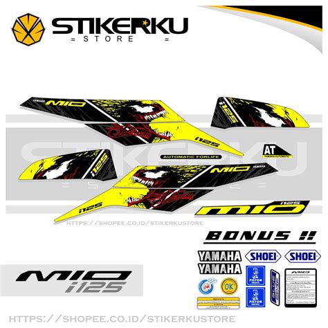 Mio i 125 STOCK DECALS / STRIPING MIO M3 / Z / 125 / STICKER / STICKER ...